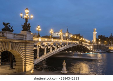 Pont Alexandre III illuminated in the late afternoon. Paris, France. - Powered by Shutterstock