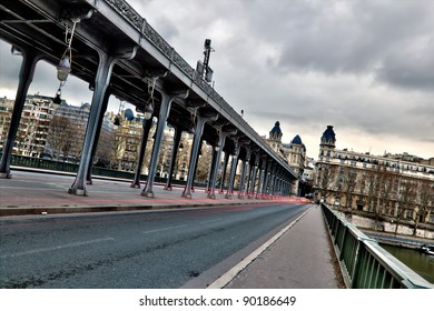 Pont De Bir Hakeim In Paris, France, A Bridge For Metro