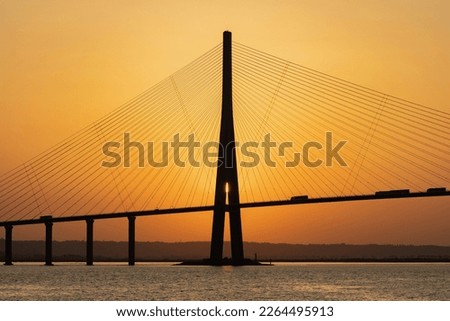Pont de Normandie at sunrise