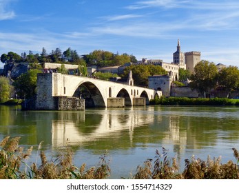 Pont Saint-Bénézet Is A Famous Medieval Bridge On The Rhône River In Avignon, France.