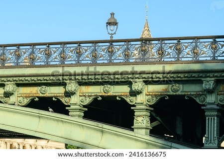 The Pont Notre-Dame , in Europe, in France, in Ile de France, in Paris, Along the Seine, in summer, on a sunny day.