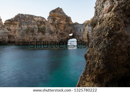 Ponta da Piedade or Piety's Point is a rock formation along the coastline of Lagos, in Algarve, Portugal 