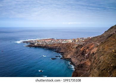 Ponta Do Sol Village Aerial View, Santo Antao Island, Cape Verde, Africa