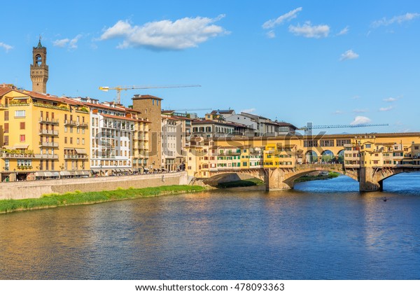 Ponte Vecchio Bridge Florence Arno River Stock Image Download Now