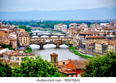 Ponte Vecchio Bridge In Florence Italy