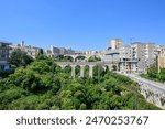 Ponte Vecchio, the old bridge in new town Ragusa, Sicily, Italy.