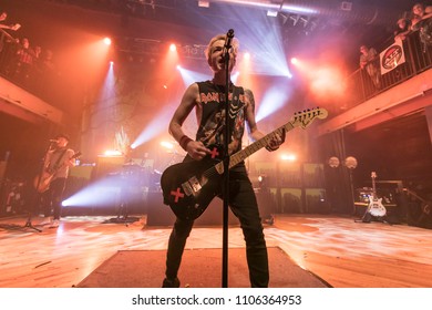 Pontiac, MI / USA - May 17, 2018: Sum 41 Performs Live At The Crofoot On Their 