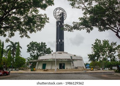 Pontianak, Indonesia - 5 June 2021: The Equator Monument As A Sign Of Latitude O Degrees In The City Of Pontianak. 