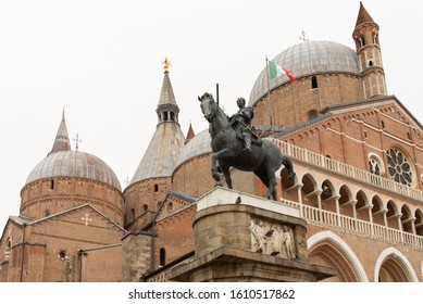 Pontifical Minor Basilica of Sant'Antonio di Padova from 1232, with the equestrian statue of Gattamelata by Donatello. - Powered by Shutterstock