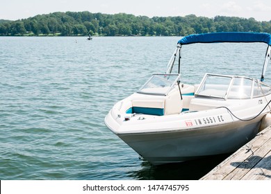 Pontoon Boat On The Water