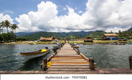 Pontoon And Boats In Alotau, Papua New Guinea