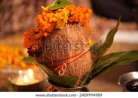 Pooja ceremony of indian wedding 