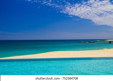 The Pool Or The Beach, Life Is Full Of Decisions. This Is Cabo San Lucas, Mexico.