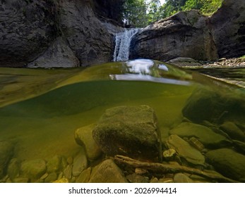 The pool by the waterfall