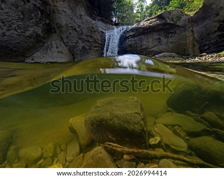 The pool by the waterfall