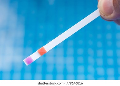 Pool Care With Test Strips For Chlorine And PH