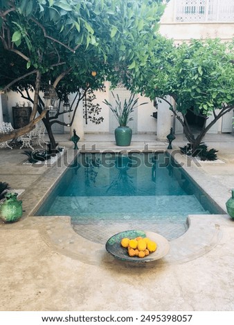 Pool in a Moroccan riad