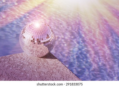 Pool Party - Club Flyer Concept - Disco Ball 