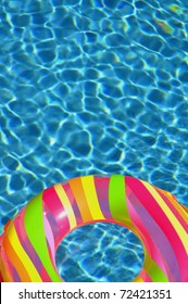 Pool Ring / Float In Swimming Pool Perfect For Cover Art