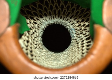 Pool table hole, close up