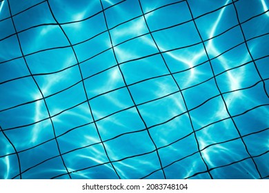 Pool texture. Summer sea abstract pattern. Blue wave surface or pool water background