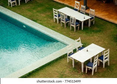 Pool View From Above To The Resort