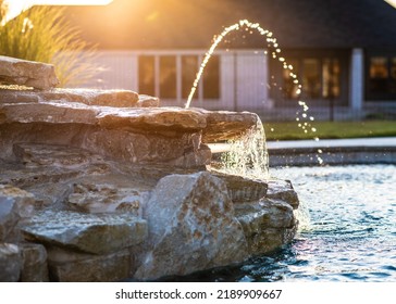 Pool Water Feature Backyard Oasis 