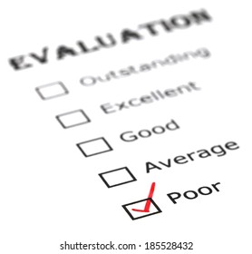 Poor evaluation on white paper