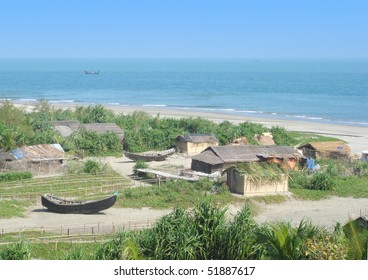 A poor fishermen village in the Saint Martins island of Bangladesh