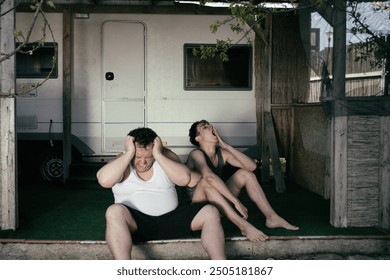 Poor gay couple and their problems. Life in America.