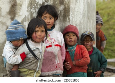 Poor Latin Children Poverty America Education Kid Child Community Ecuador People Rd World Group Of Dirty And Poorly Dressed Kids Due To The Lack Of Education And Basic Hygiene Services Living In A Rur