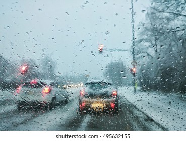 Poor Visibility In Winter Road Conditions