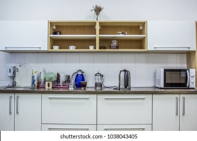 Poor White Kitchen Interior