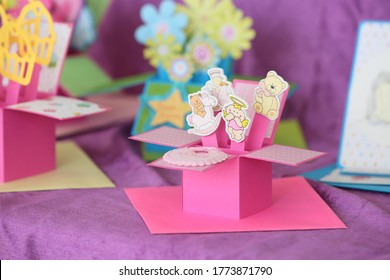  Pop up gift box for girl child on display