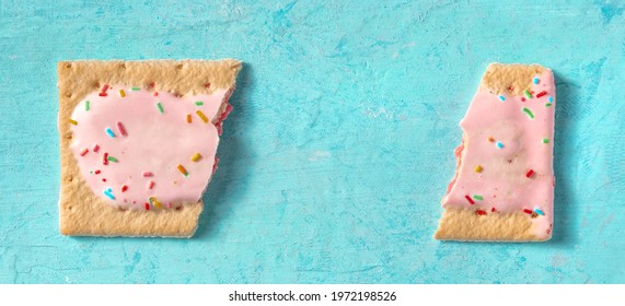 Pop Tart Panorama With Copy Space, Shot From The Top