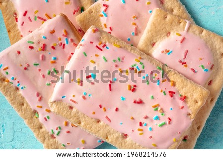 Pop tarts, or toaster pastry, shot from the top