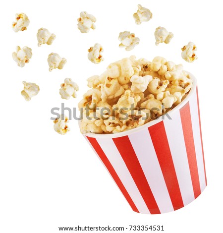 Popcorn Blast side view on white isolated 