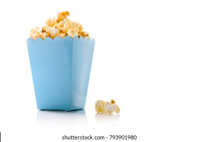 Blue Popcorn Container