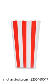 Popcorn Box empty on a white isolated background. toning. selective focus