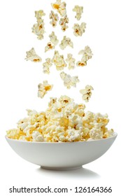 Popcorn Falling In A Bowl