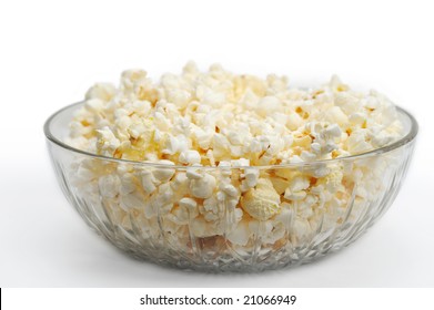 Popcorn In A Glass Bowl