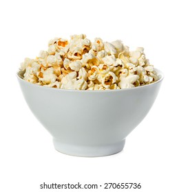 Popcorn Isolated On A Bowl 