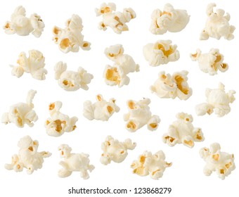Popcorn isolated on white background - Shutterstock ID 123868279
