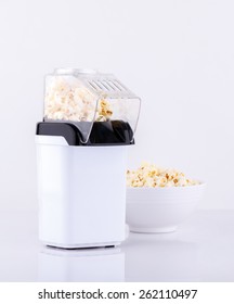 Popcorn Making Machine Isolated On White Background 