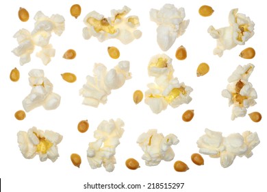 Popcorn On White Background