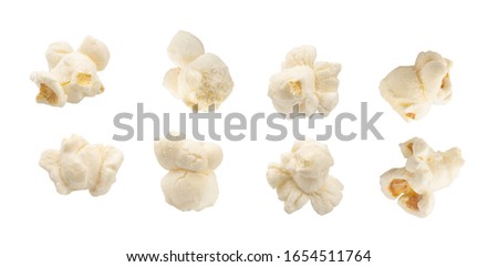 popcorn set isolated on white