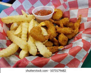 Popcorn Shrimp With Fries