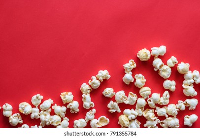 popcorn texture. Caramel Popcorn. Sweet butter popcorn texture background top view.