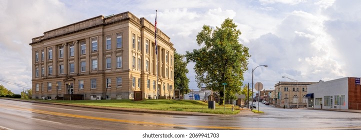 Poplar Bluff, Missouri, USA - October 1, 2021: The Historic Butler County Courthouse