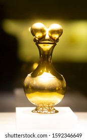 The Poporo Quimbaya Made Of Gold (The Gold Museum, Bogotá, Colombia)